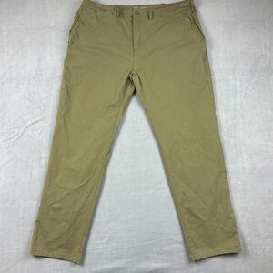 Mack Weldon Pants Mens 40x34 Green Straight Leg Flat‎ Front Stretch Chino